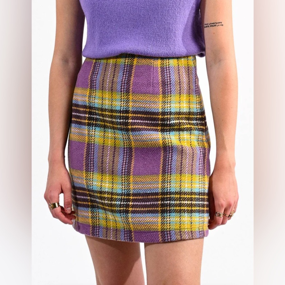 Lili Sidonio Tartan Mini Skirt (L)